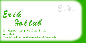 erik hollub business card